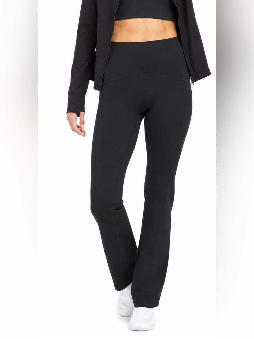 Spanx Black Booty Boost Flare Leggings Size Medium